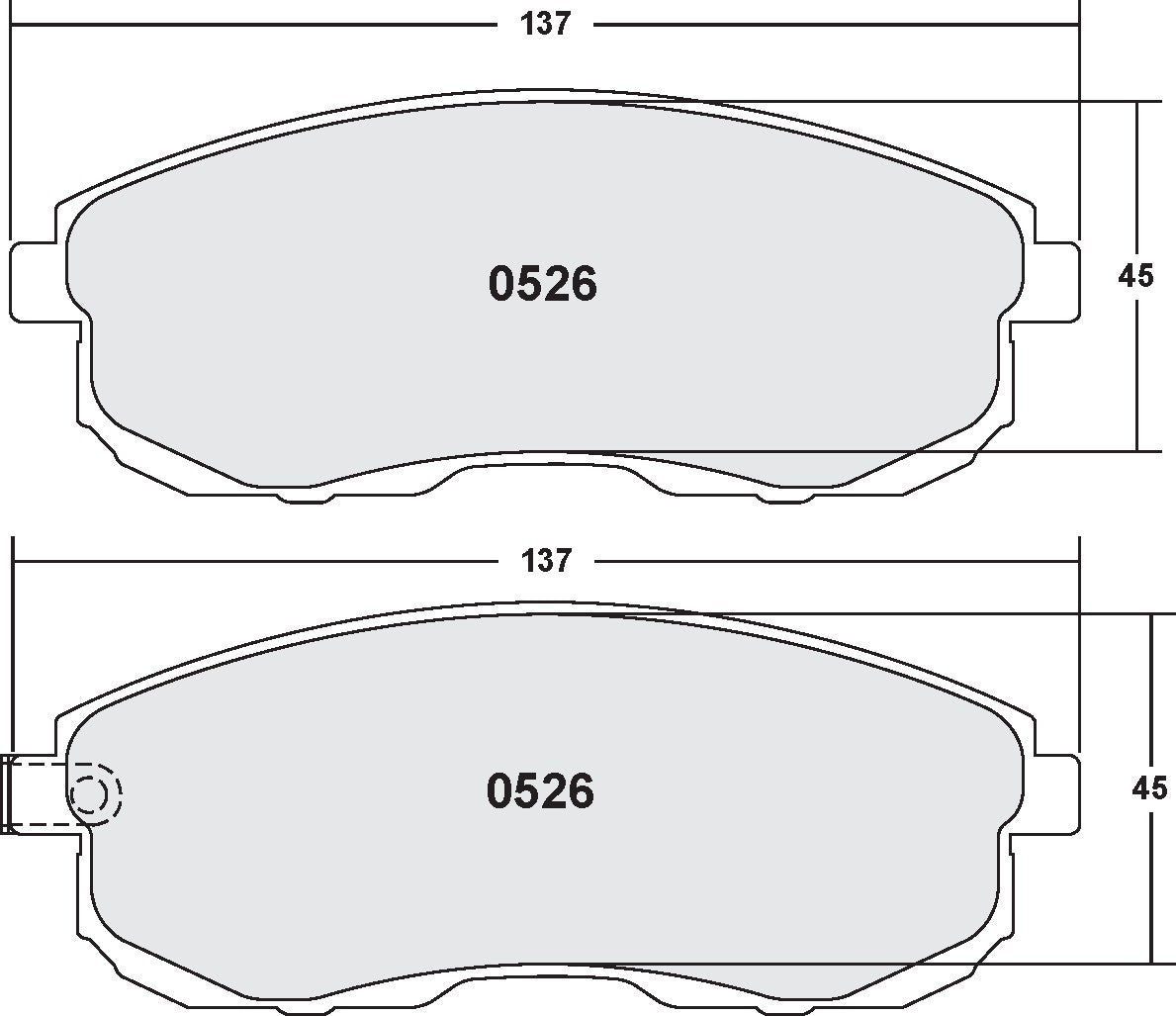 Performance Friction Disc Brake Pad Set 0526.20