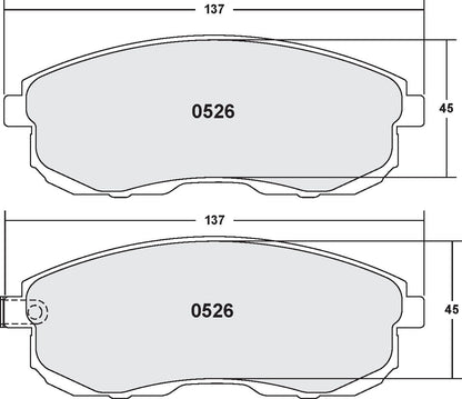 Performance Friction Disc Brake Pad Set 0526.20