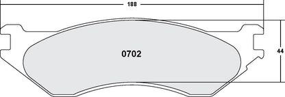 Performance Friction Disc Brake Pad Set 0702.20