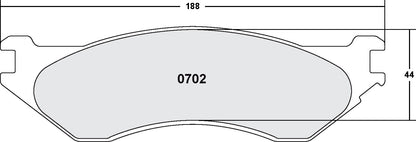 Performance Friction Disc Brake Pad Set 0702.20