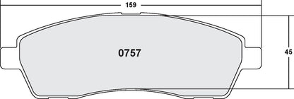Performance Friction Disc Brake Pad Set 0757.20