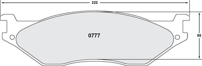Performance Friction Disc Brake Pad Set 0777.10