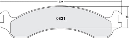 Performance Friction Disc Brake Pad Set 0821.20