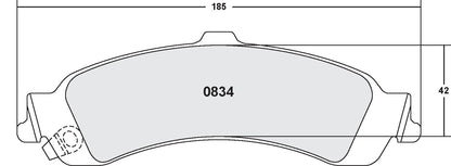 Performance Friction Disc Brake Pad Set 0834.20