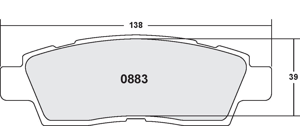 Performance Friction Disc Brake Pad Set 0883.20