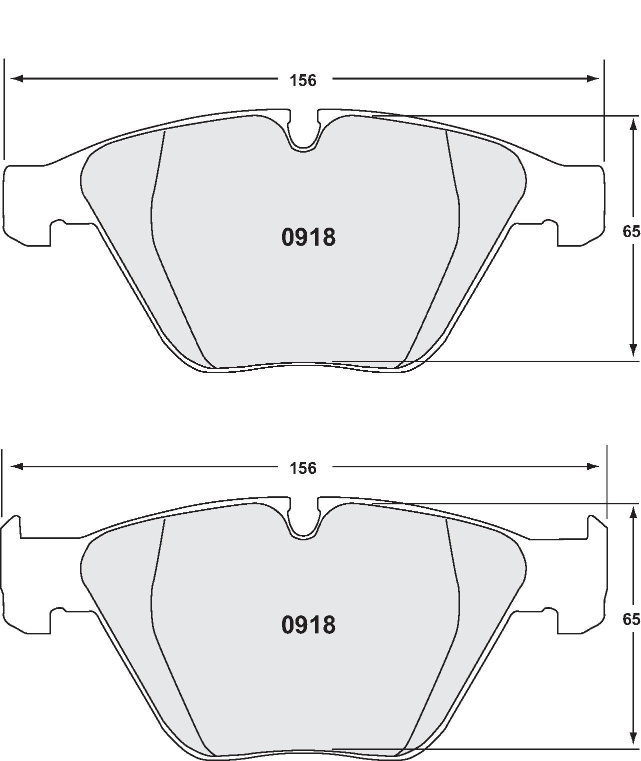Performance Friction Disc Brake Pad Set 0918.10