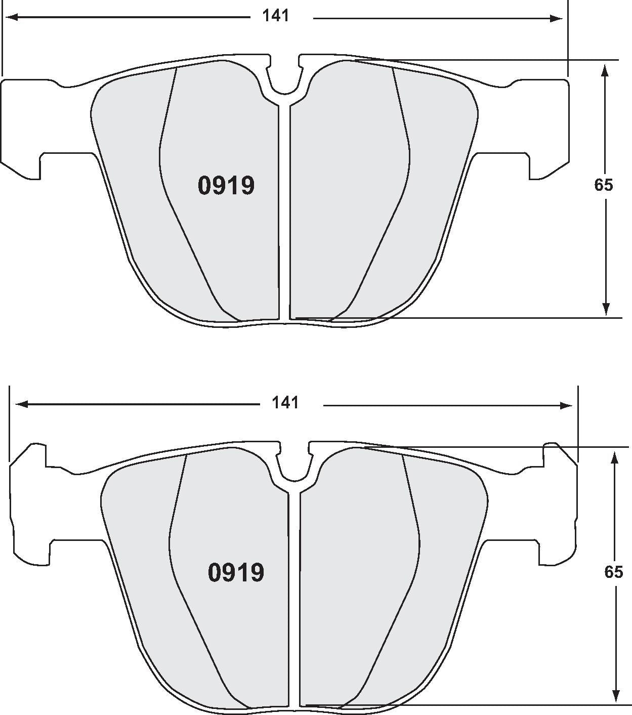 Performance Friction Disc Brake Pad Set 0919.10
