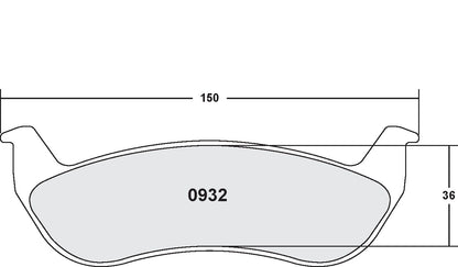 Performance Friction Disc Brake Pad Set 0932.20
