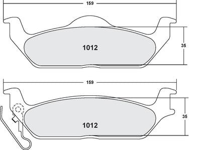Performance Friction Disc Brake Pad Set 1012.20