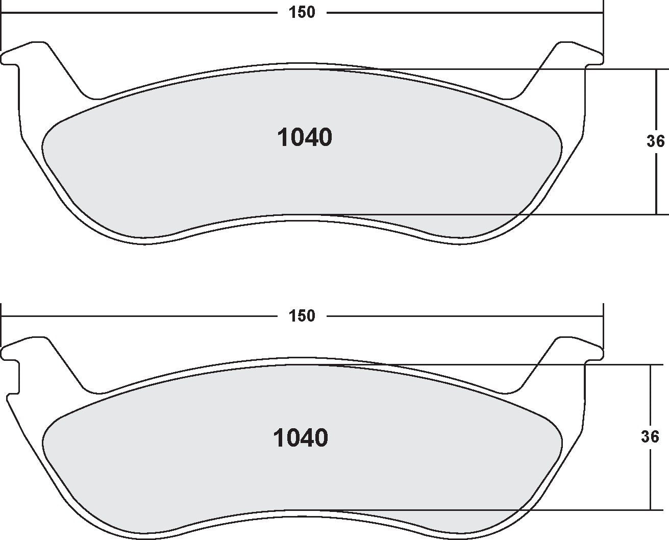 Performance Friction Disc Brake Pad Set 1040.20