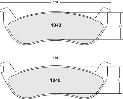 Performance Friction Disc Brake Pad Set 1040.20
