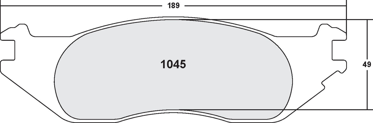 Performance Friction Disc Brake Pad Set 1045.10