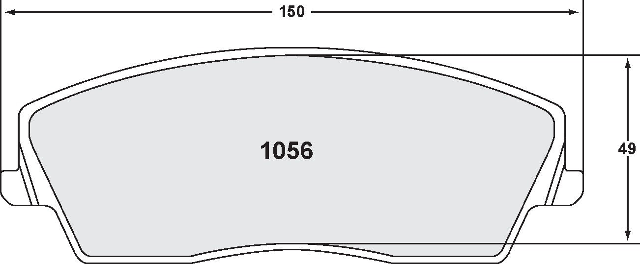 Performance Friction Disc Brake Pad Set 1056.20
