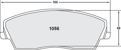 Performance Friction Disc Brake Pad Set 1056.20