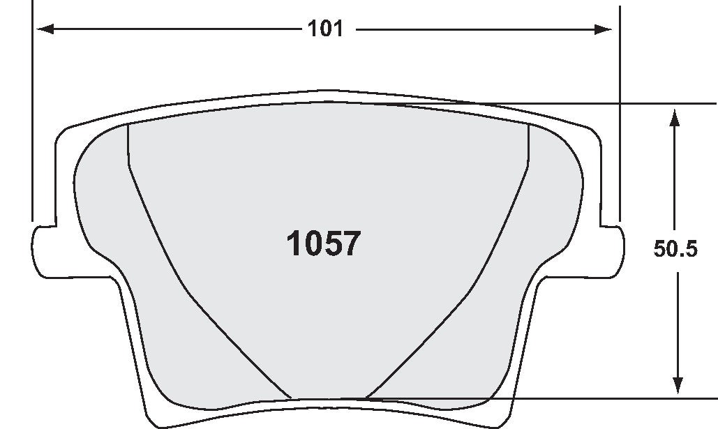 Performance Friction Disc Brake Pad Set 1057.20