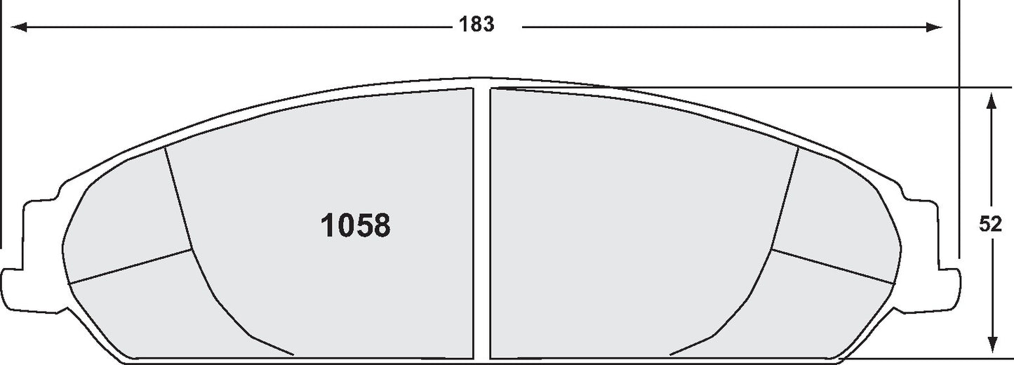 Performance Friction Disc Brake Pad Set 1058.20