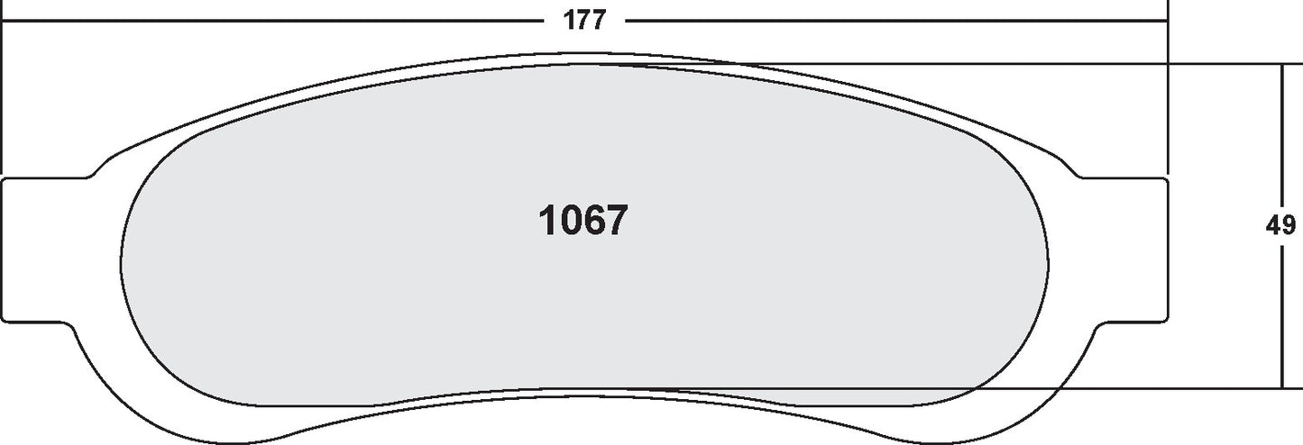Performance Friction Disc Brake Pad Set 1067.10