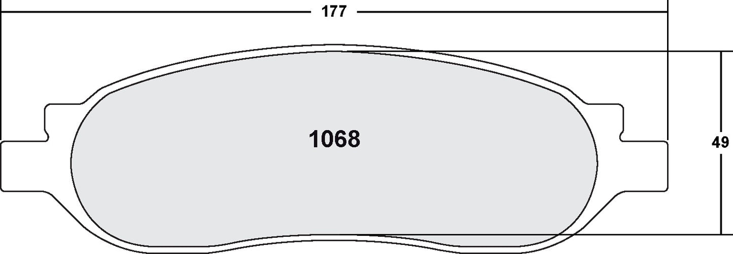 Performance Friction Disc Brake Pad Set 1068.10