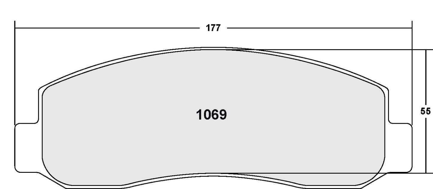 Performance Friction Disc Brake Pad Set 1069.10
