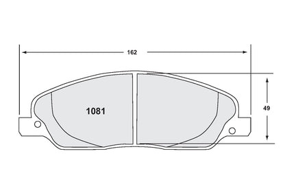 Performance Friction Disc Brake Pad Set 1081.10