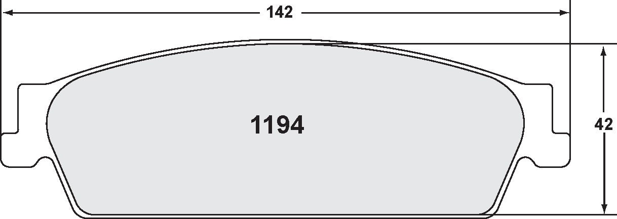 Performance Friction Disc Brake Pad Set 1194.20
