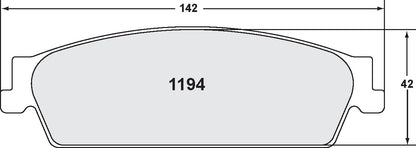 Performance Friction Disc Brake Pad Set 1194.20