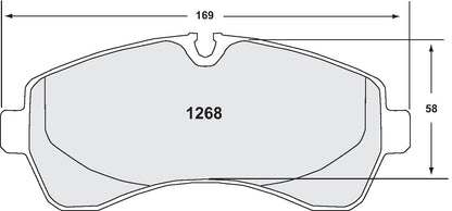 Performance Friction Disc Brake Pad Set 1268.10