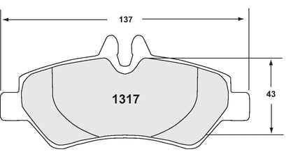 Performance Friction Disc Brake Pad Set 1317.10