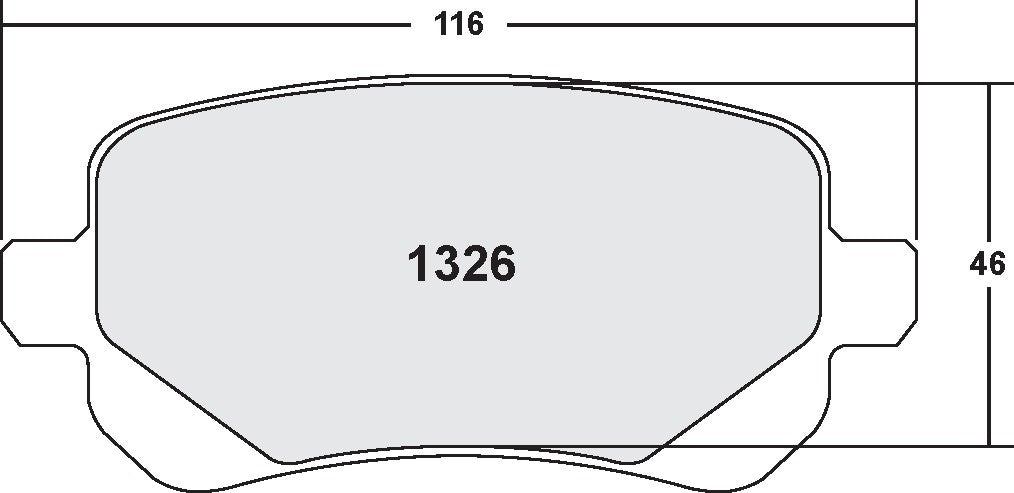 Performance Friction Disc Brake Pad Set 1326.20