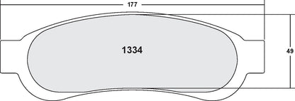 Performance Friction Disc Brake Pad Set 1334.10