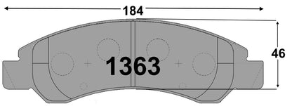 Performance Friction Disc Brake Pad Set 1363.20