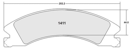 Performance Friction Disc Brake Pad Set 1411.12