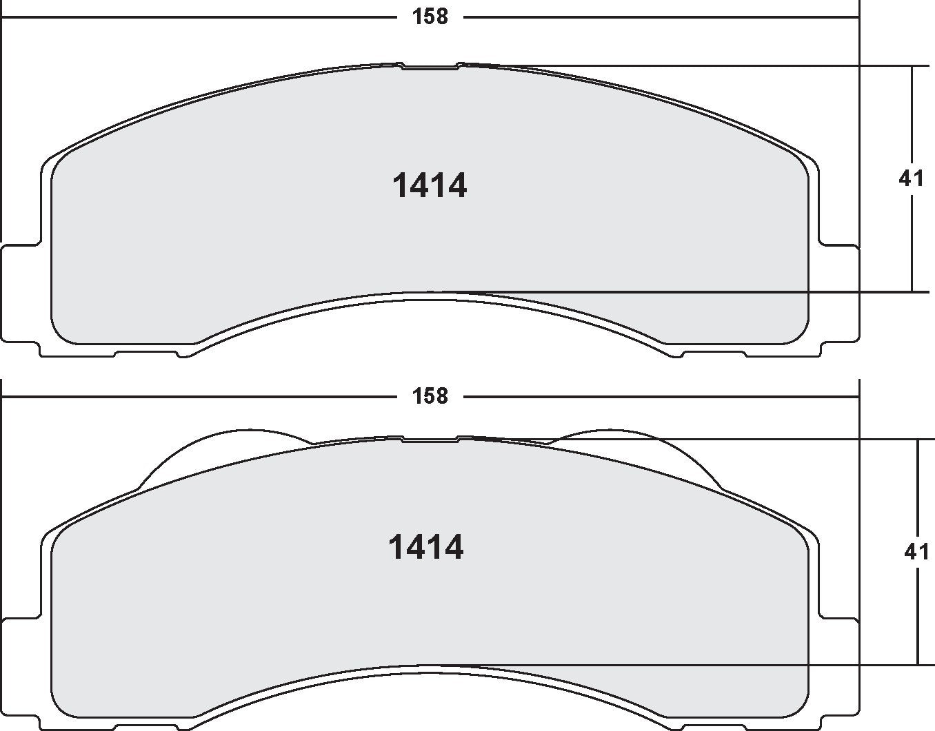 Performance Friction Disc Brake Pad Set 1414.20