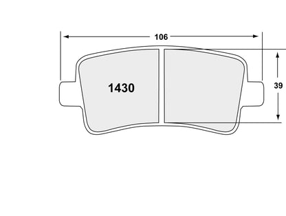 Performance Friction Disc Brake Pad Set 1430.20