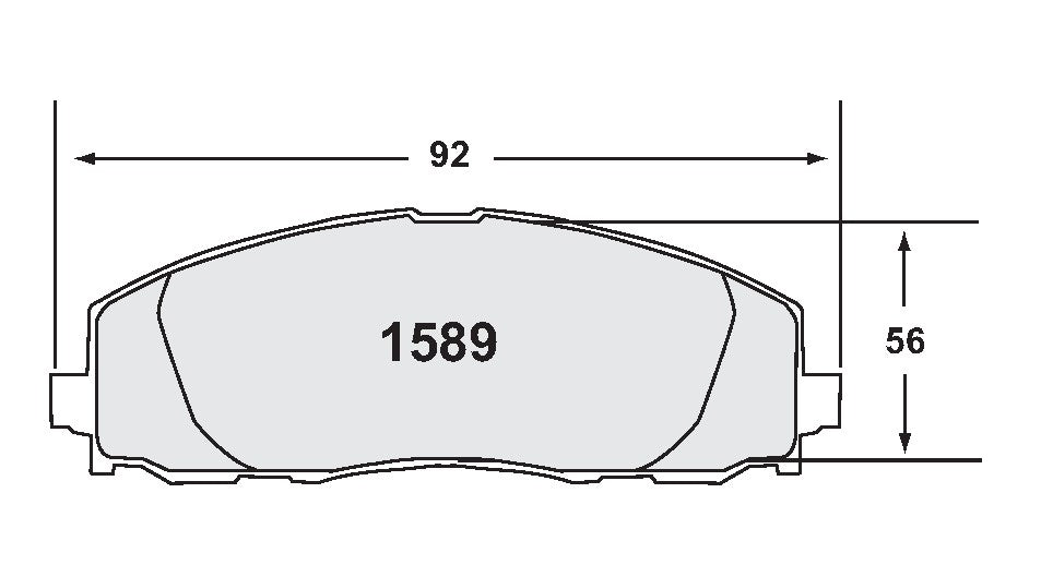 Performance Friction Disc Brake Pad Set 1589.20