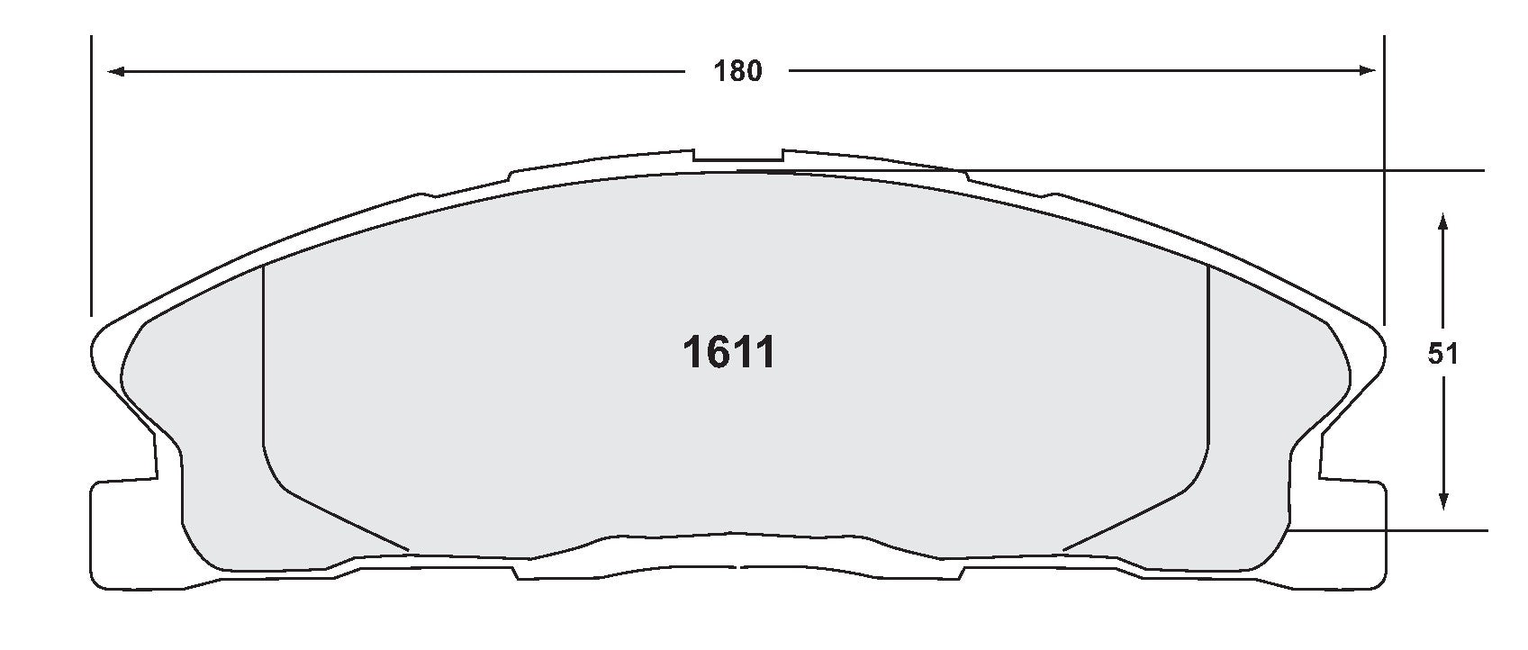 Performance Friction Disc Brake Pad Set 1611.20