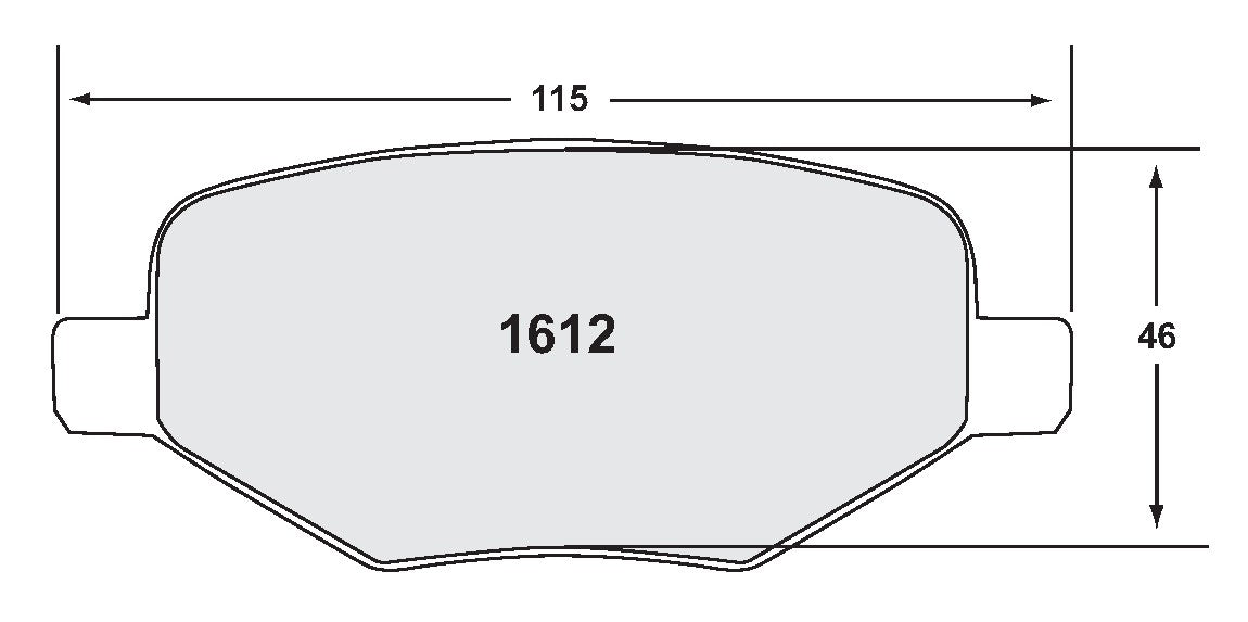 Performance Friction Disc Brake Pad Set 1612.20