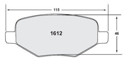 Performance Friction Disc Brake Pad Set 1612.20