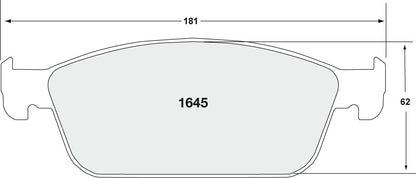 Performance Friction Disc Brake Pad Set 1645.20