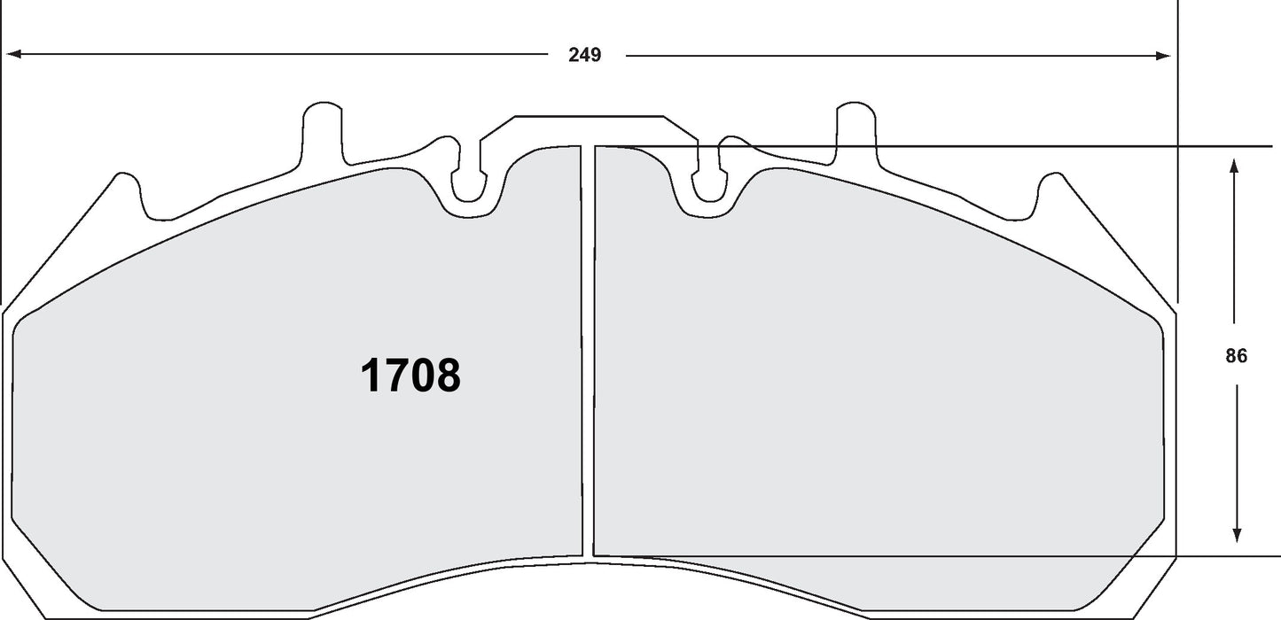 Performance Friction Disc Brake Pad Set 1708.12