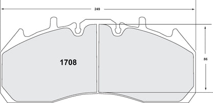 Performance Friction Disc Brake Pad Set 1708.12