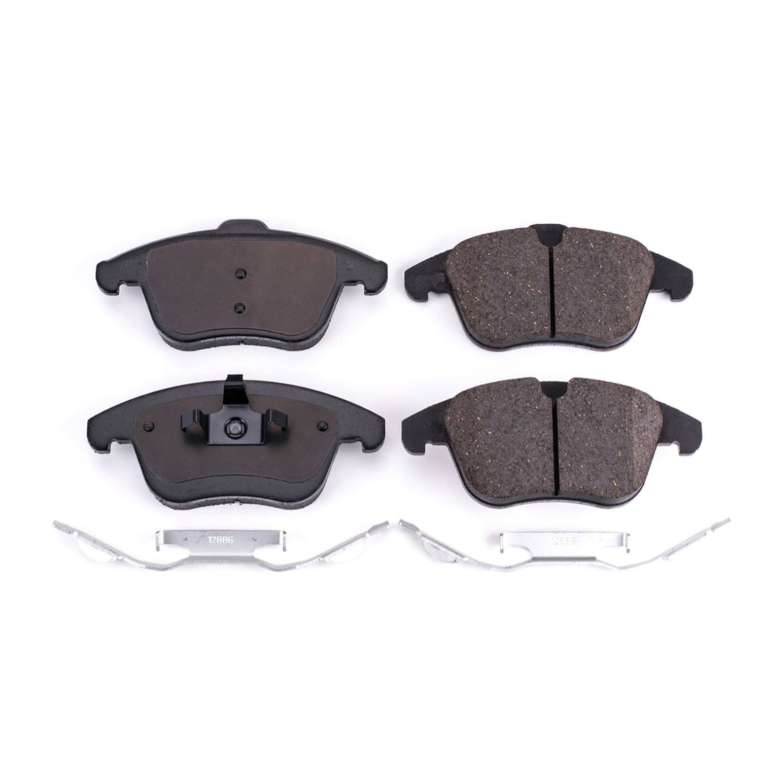 Power Stop 08-12 Land Rover LR2 Front Z17 Evolution Ceramic Brake Pads w/Hardware 17-1306