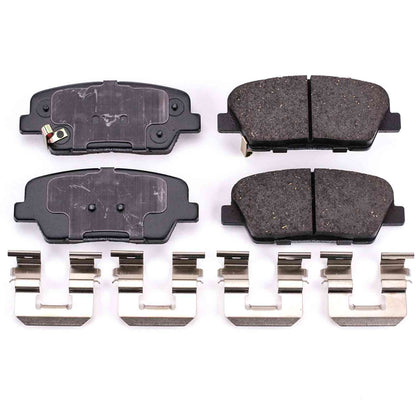 Power Stop 2010 Hyundai Genesis Rear Z17 Evolution Ceramic Brake Pads w/Hardware 17-1387