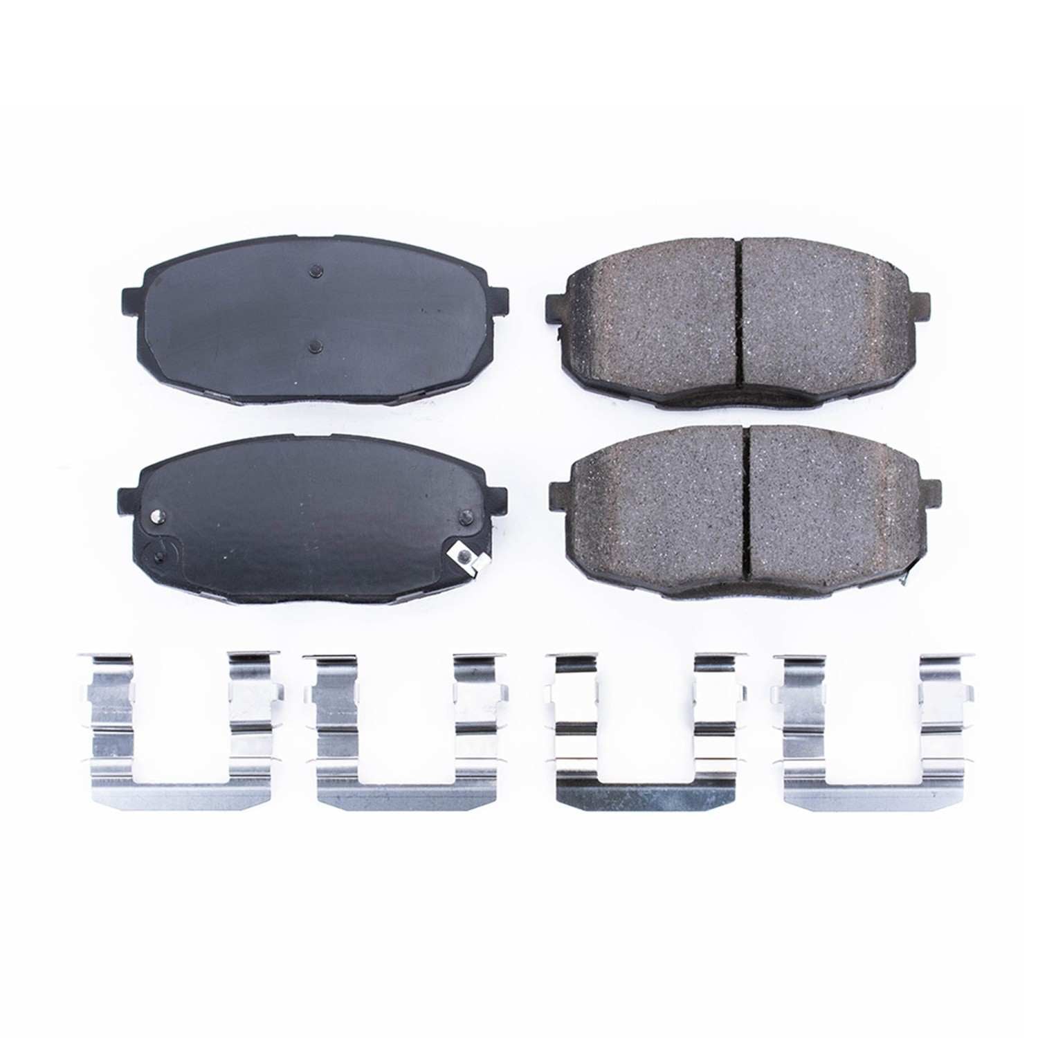 Power Stop 09-12 Hyundai Elantra Front Z17 Evolution Ceramic Brake Pads w/Hardware 17-1397