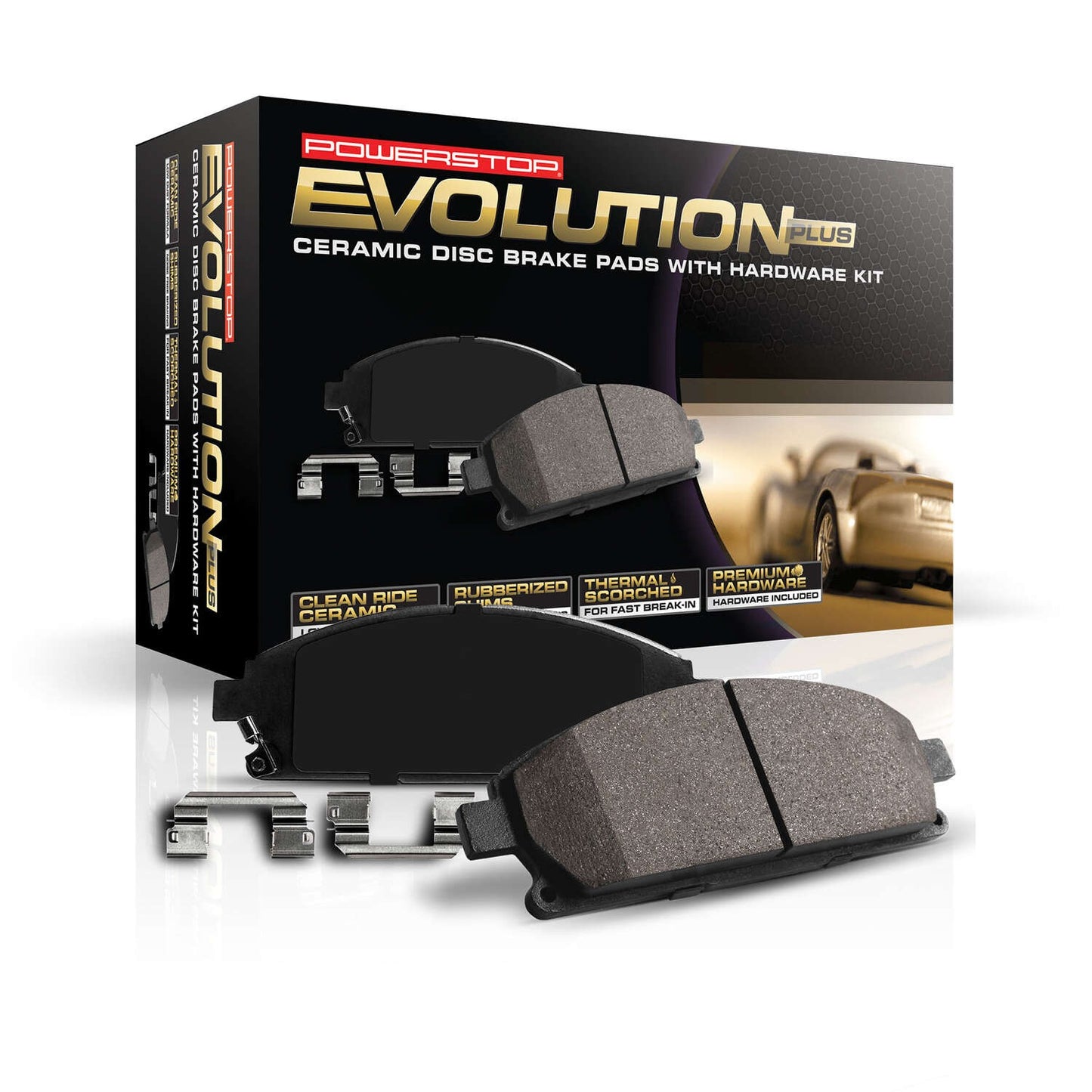 Power Stop 17-18 Audi A6 Front Z17 Evolution Ceramic Brake Pads w/Hardware 17-1663