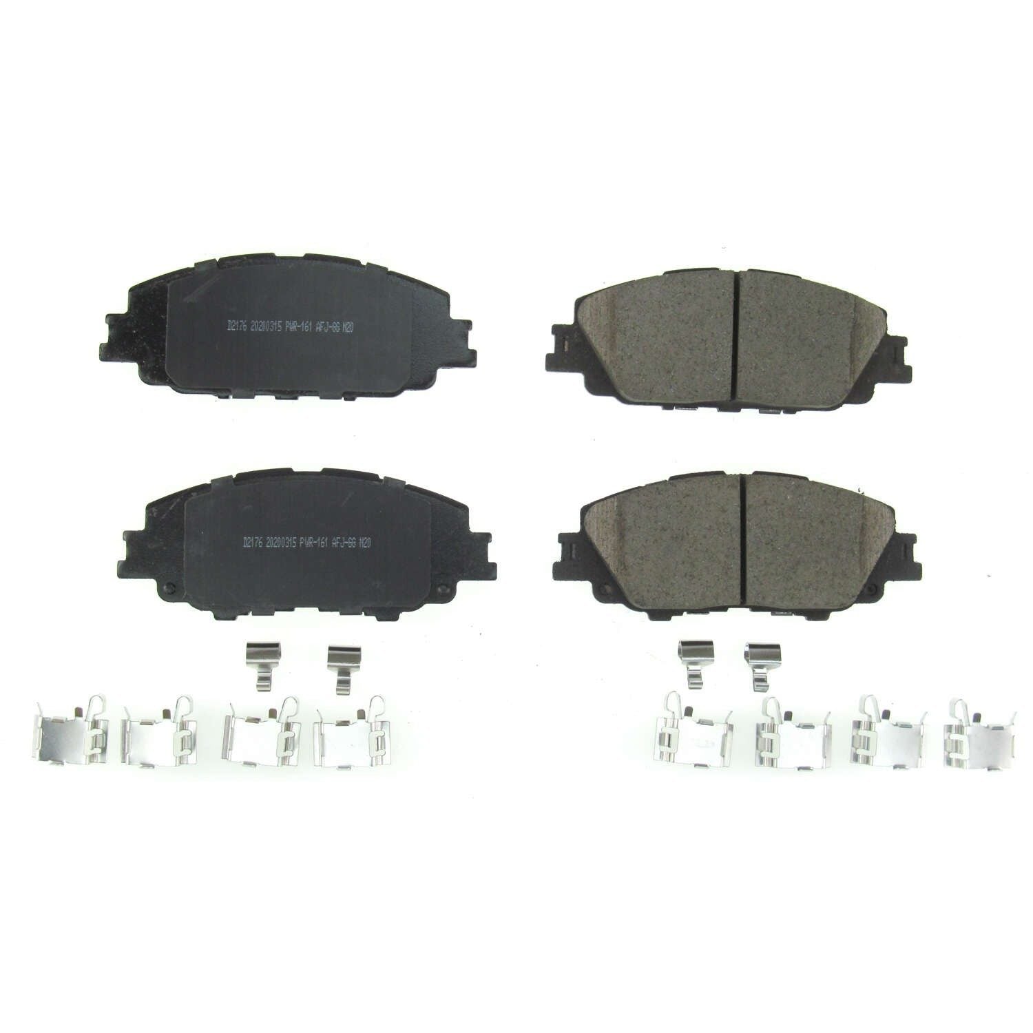 Power Stop 2019 Toyota Corolla Front Z17 Evolution Ceramic Brake Pads w/Hardware 17-2176