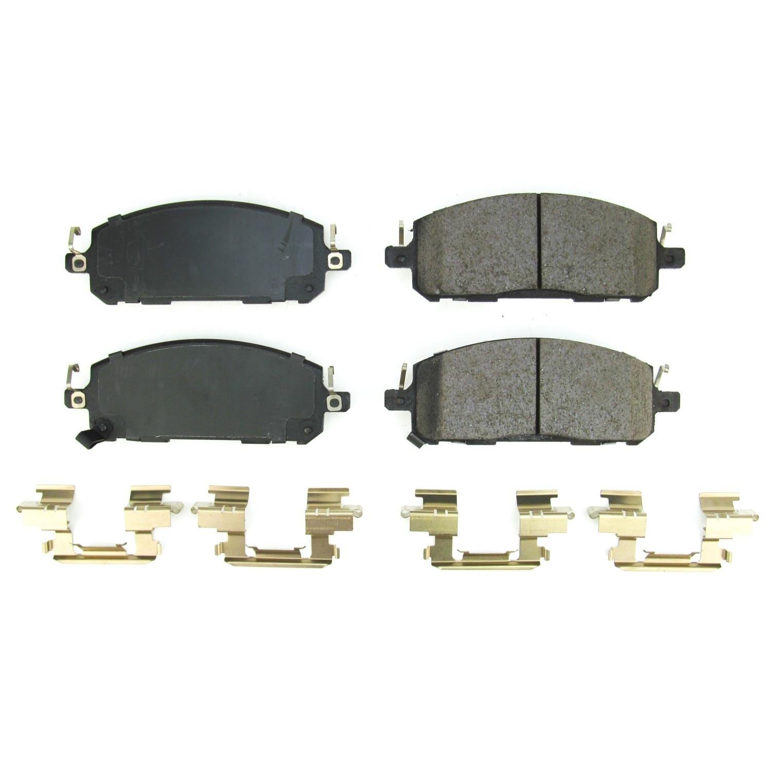 PowerStop Power Stop 2022 Nissan Pathfinder Front Z17 Evo Ceramic Brake Pad w/Hardware 17-2413