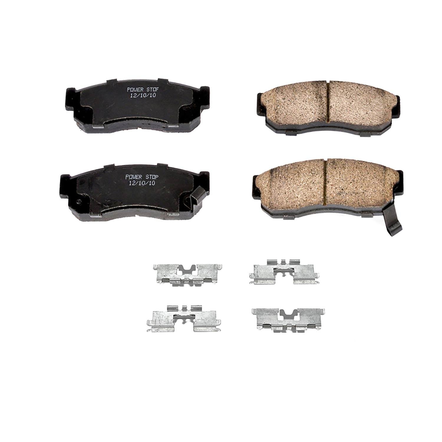 PowerStop Power Stop 1983 Nissan Pulsar Front Z17 Evo Ceramic Brake Pad w/Hardware 17-275