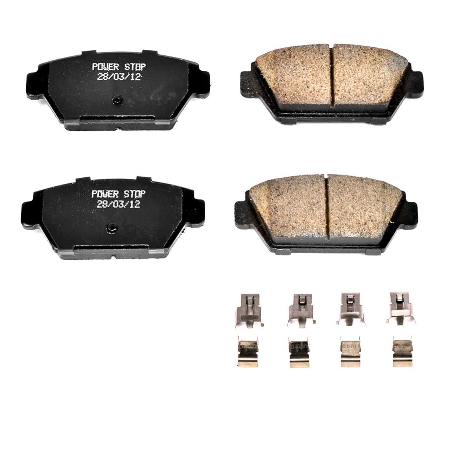 Power Stop 90-94 Eagle Talon Rear Z17 Evolution Ceramic Brake Pads w/Hardware 17-329