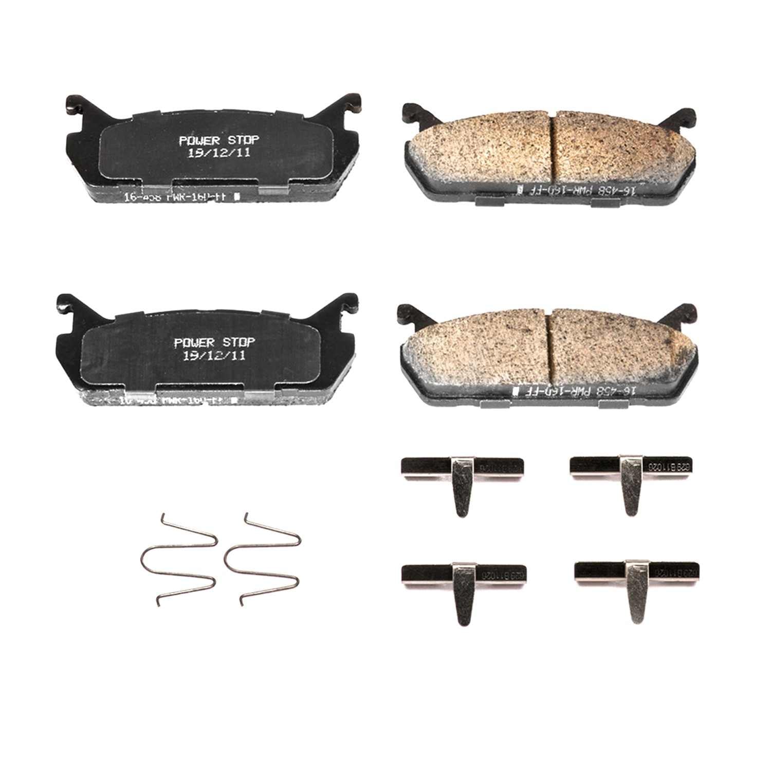 Power Stop 91-96 Ford Escort Rear Z17 Evolution Ceramic Brake Pads w/Hardware 17-458